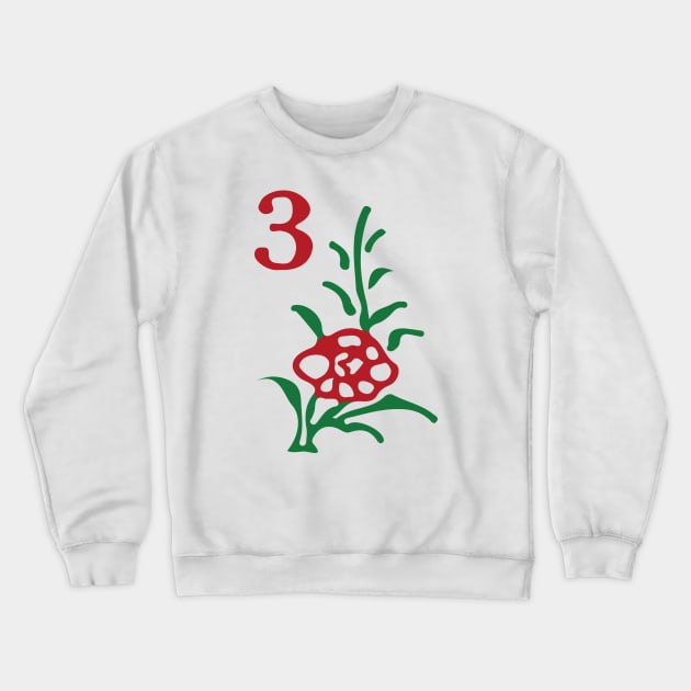 Season Flower Hua 3 Chrysanthemum 菊 Tile. It's Mahjong Time! Crewneck Sweatshirt by Teeworthy Designs